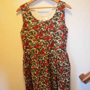 The Christmas Rose S Sleeveless Modest Dress